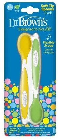 Набор ложек Dr. Brown's, желтый с зеленым, 2 шт. (TF011-P3) - Pampik - 5