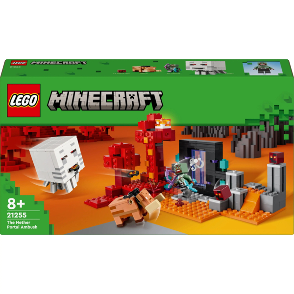 Конструктор LEGO Minecraft Засідка біля порталу в Нижній світ, 352 деталі (21255) - Pampik
