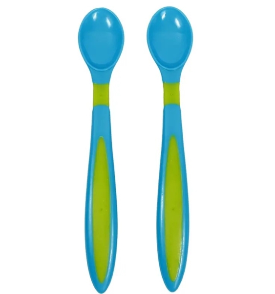 Набор ложек Курносики, с длинной ручкой, голубой, 2 шт. (7060 гол/жовт) - Pampik
