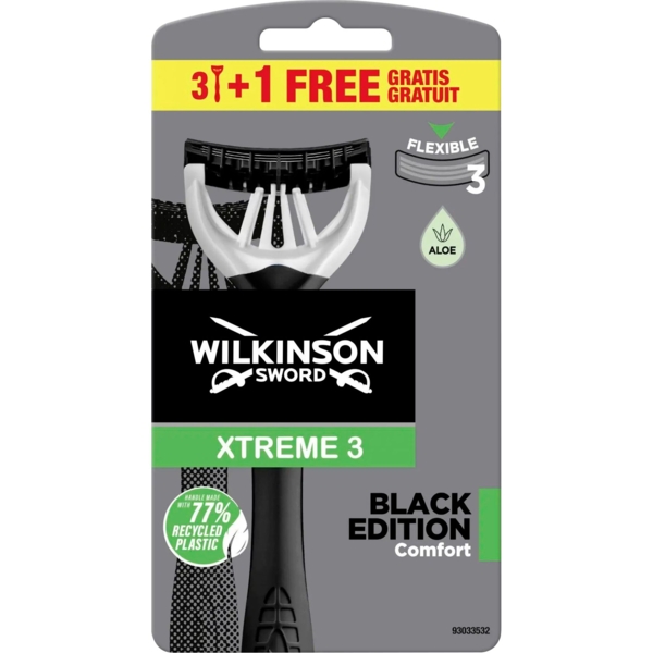 Бритва одноразовая Wilkinson Sword Xtreme 3 Black Edition, 4 шт. - Pampik