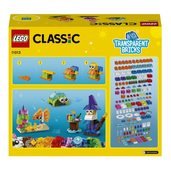 Конструктор LEGO Classic Прозрачные кубики для творчества, 500 деталей (11013) - Pampik - 2