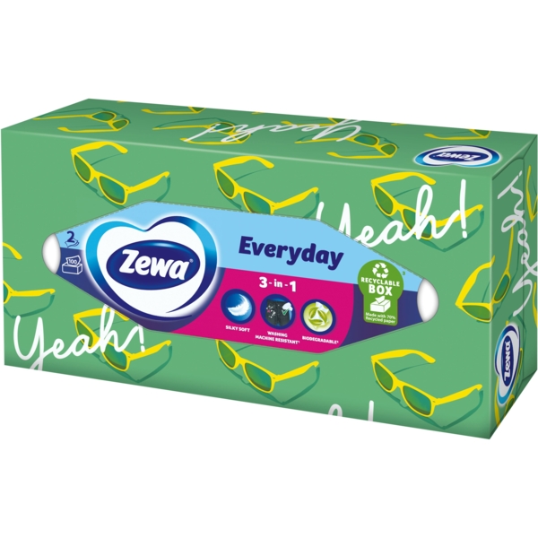 Серветки Zewa Everyday двошарові, 100 шт. - Pampik