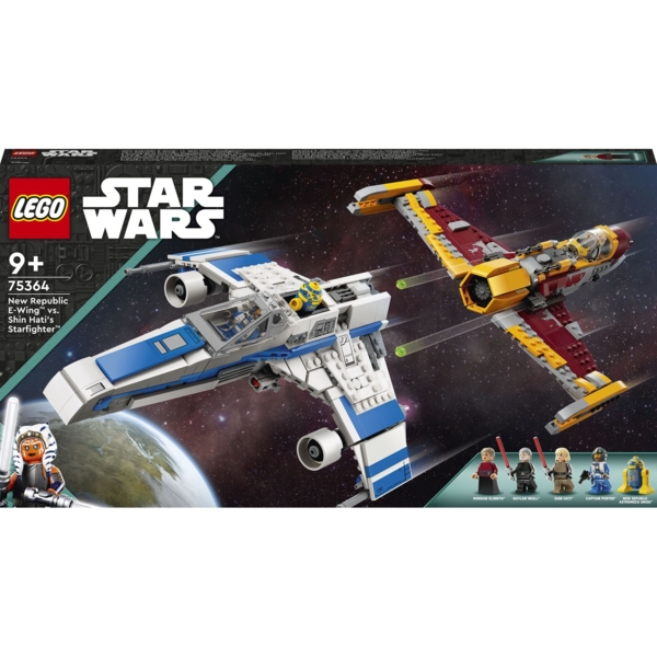 Конструктор LEGO Star Wars™ Винищувач Нової Республіки "E-Wing" проти Зоряного винищувача Шин Хаті, 1056 деталей (75364) - Pampik