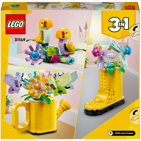 Конструктор LEGO Creator Квіти в лійці, 420 деталей (31149) - Pampik - 2