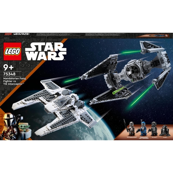 Конструктор LEGO Star Wars Мандалорський винищувач проти перехоплювача TIE, 957 деталей (75348) - Pampik