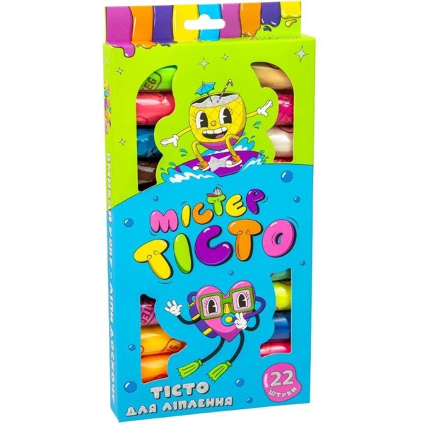 Набір для творчості Strateg Містер тісто, 22 кольори (41003) - Pampik