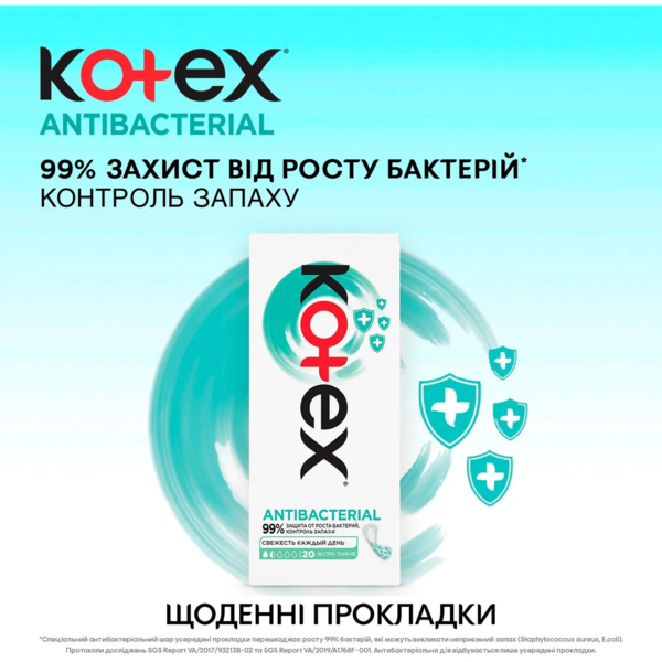 Ежедневные прокладки Kotex Antibacterial Extra Thin, 20 шт. - Pampik - 4