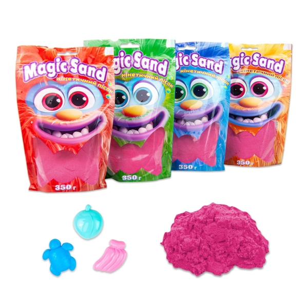 Кінетичний пісок Strateg Magic Sand рожевий, 350 г (39402-8) - Pampik - 2