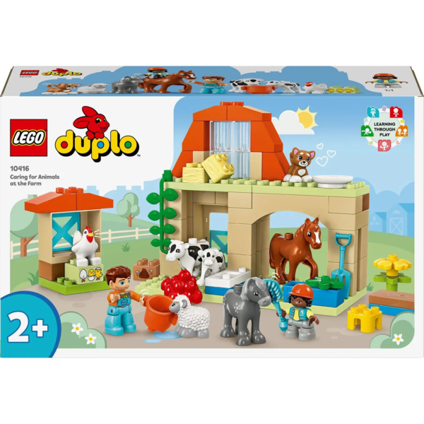 Конструктор LEGO DUPLO Догляд за тваринами на фермі, 74 деталі (10416) - Pampik
