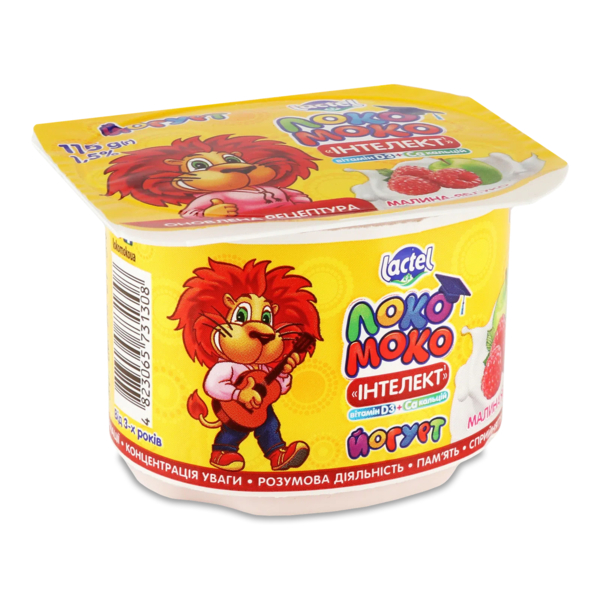Йогурт Локо Моко Інтелект Малина-яблуко 1,5%, 115 г - Pampik