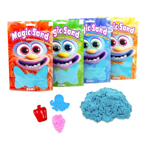 Кинетический песок Strateg Magic Sand голубой, 350 г (39402-3) - Pampik - 2