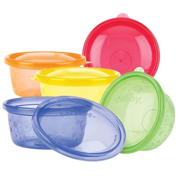 Набір чашок з кришками Nuby, 300 мл, 6 шт. (91164) - Pampik