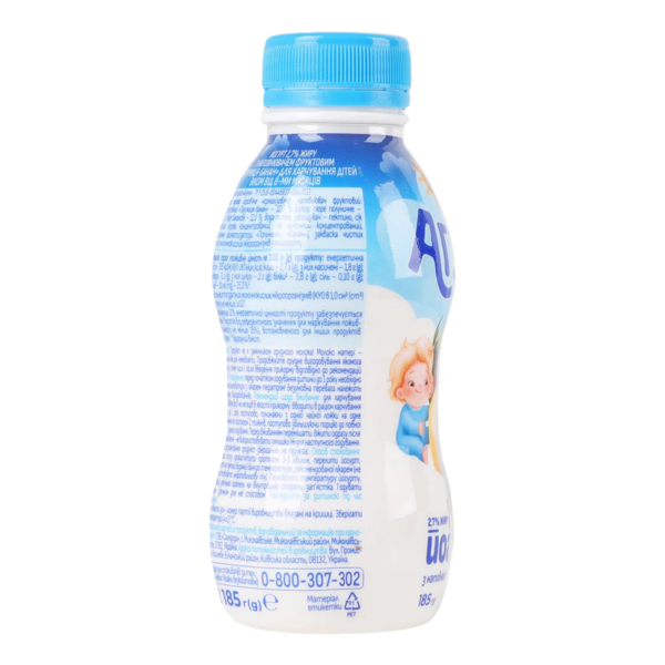 Йогурт питьевой Агуня Клубника-банан 2,7%, 185 г - Pampik - 4