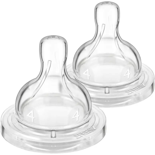Соска силіконова Philips AVENT Анти-Колік, швидкий потік, від 6 міс., 2 шт. (SCY764/02) - Pampik