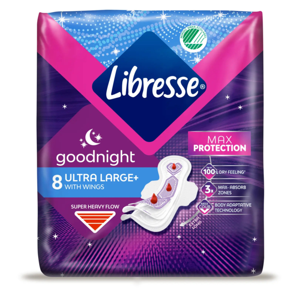 Гігієнічні прокладки Libresse Ultra Goodnight Large, нічні, 8 шт. - Pampik - 2