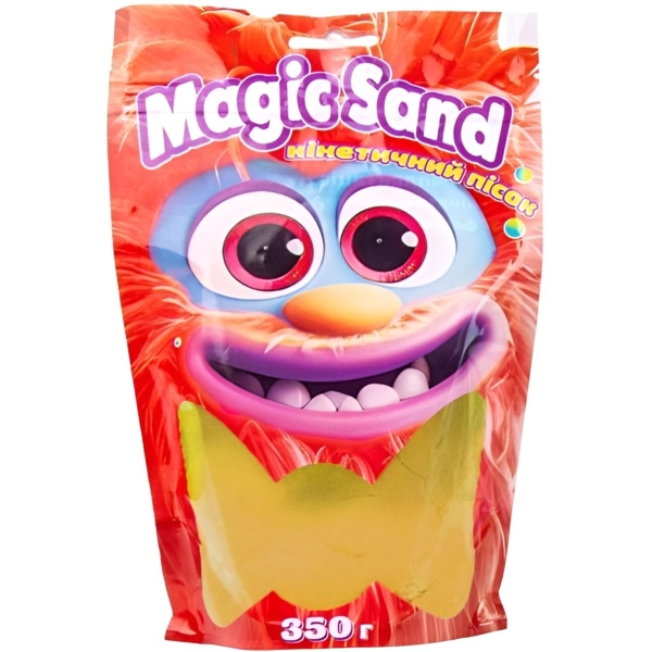 Кінетичний пісок Strateg Magic Sand жовтий, 350 г (39402-5) - Pampik