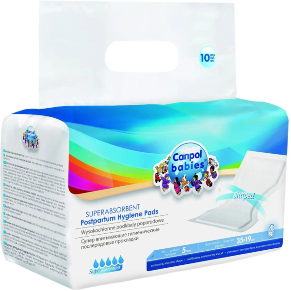 Прокладки післяпологові Canpol Babies, швидкопоглинаючі, 10 шт. - Pampik