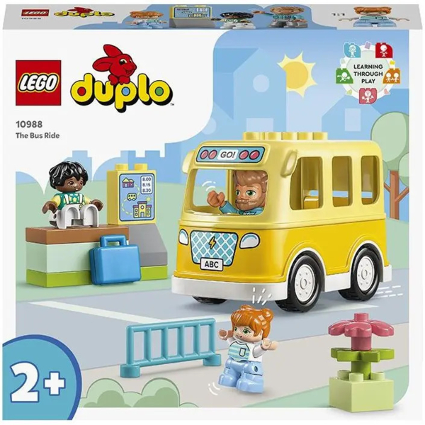 Конструктор LEGO DUPLO Поїздка автобусом, 16 деталей (10988) - Pampik