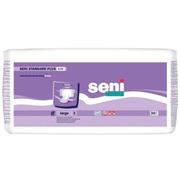 Підгузки для дорослих Seni Standard Plus Air L, 30 шт. - Pampik