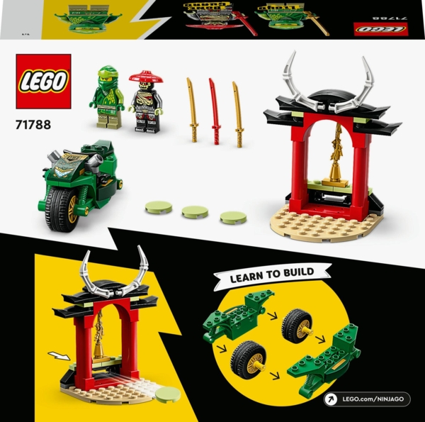 Конструктор LEGO NINJAGO Дорожній мотоцикл ніндзя Ллойда, 64 деталей (71788) - Pampik - 9