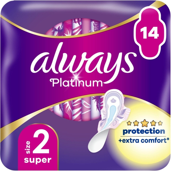 Гигиенические прокладки Always Platinum Super Duo, 14 шт. - Pampik