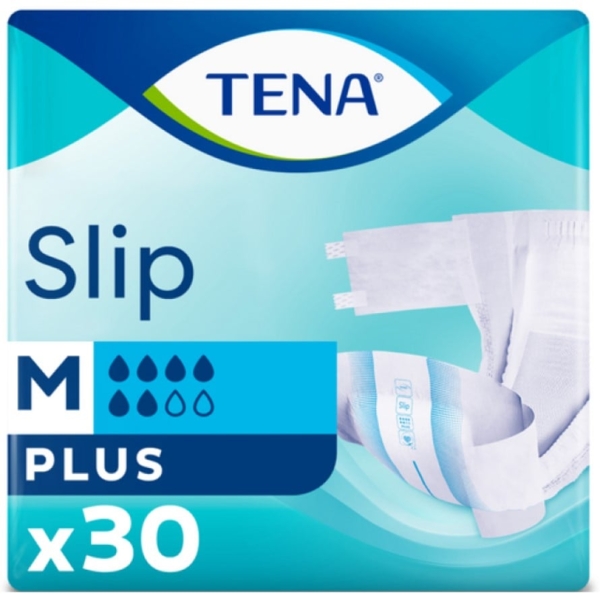 Підгузки для дорослих Tena Slip Plus M, 30 шт. - Pampik