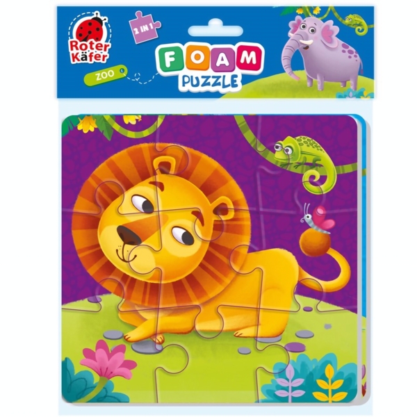Мягкие пазлы Roter Kafer 2 в 1 Зоопарк, 25 элементов (RK6050-05) - Pampik