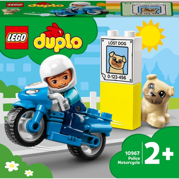 Конструктор LEGO DUPLO Поліцейський мотоцикл, 5 деталей (10967) - Pampik