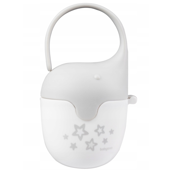 Футляр для пустышки BabyOno Слоник, серый (529/01) - Pampik