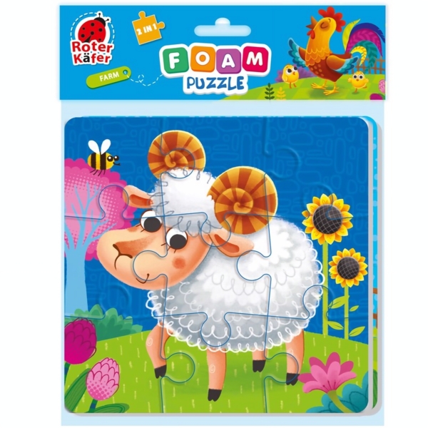 Мягкие пазлы Roter Kafer 2 в 1 Ферма, 25 элементов (RK6050-04) - Pampik