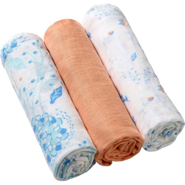 Пелюшки муслінові бавовняні BabyOno, 70х70 см, 3 шт. (348/09) - Pampik - 2