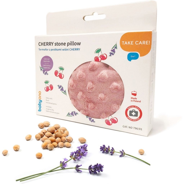 Грелочка BabyOno з кісточок вишні та ароматом лаванди, рожевий (796/01) - Pampik