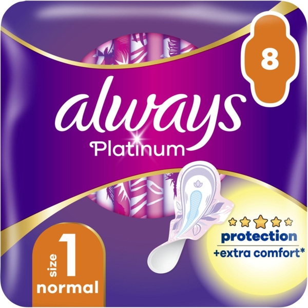 Гігієнічні прокладки Always Platinum Normal Single, 8 шт. - Pampik