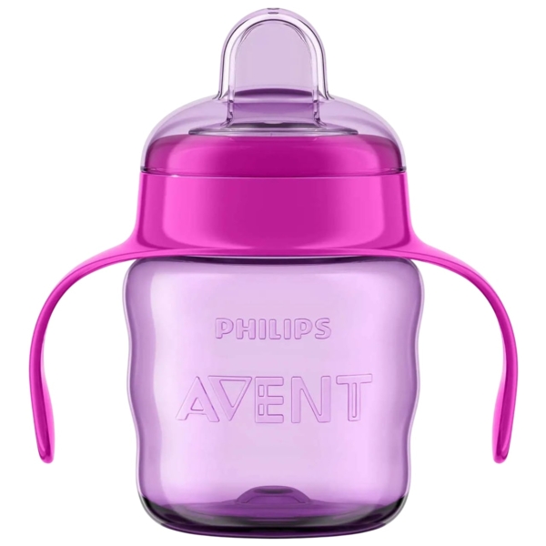 Чашка-непроливайка Philips Avent з м'яким носиком, 6+ міс, рожевий, 200 мл (SCF551/03) - Pampik