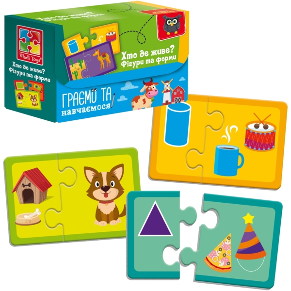 Пазлы Vladi Toys Академия развития "Найди пару. Кто где живет?", 21 элемент (VT5003-03) - Pampik - 2