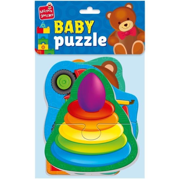 М'які бейбі пазли Vladi Toys Малюк зможе "Іграшки", 13 елементів (VT1106-94) - Pampik - 2
