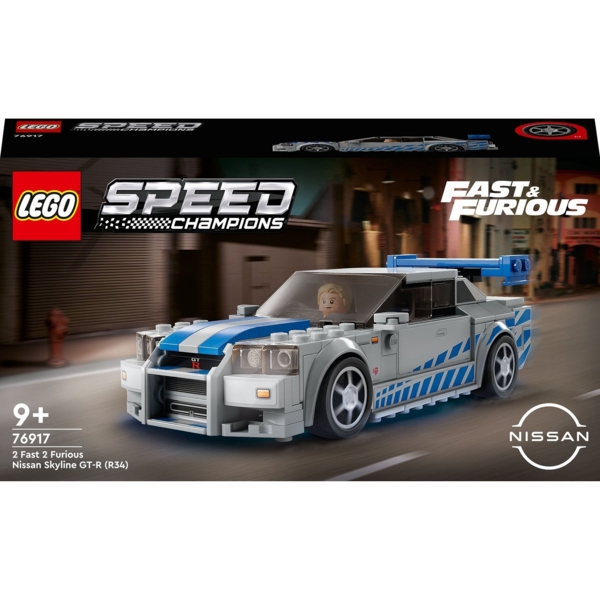 Конструктор LEGO Speed ​​Champions "Подвійний форсаж" Nissan Skyline GT-R (R34), 319 деталей (76917) - Pampik