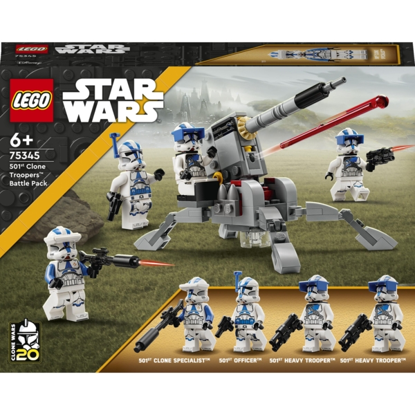 Конструктор LEGO Star Wars Бойовий загін бійців-клонів 501-го легіону, 119 деталей (75345) - Pampik
