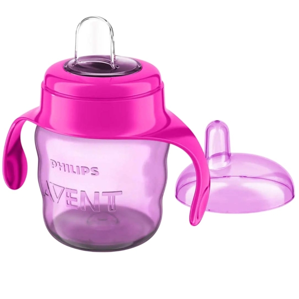 Чашка-непроливайка Philips Avent з м'яким носиком, 6+ міс, рожевий, 200 мл (SCF551/03) - Pampik - 3