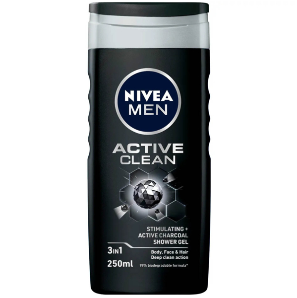 Гель для душа Nivea Men Сила угля, 250 мл - Pampik