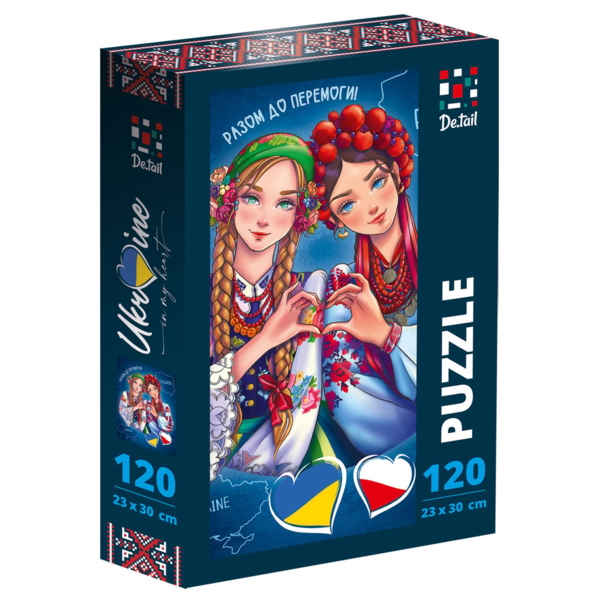 Пазли De.tail Україна та Польща, 120 елементів (DT100-16) - Pampik