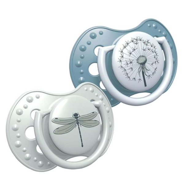 Пустушка силіконова симетрична Lovi Botanic Boy, 0-3 міс., 2 шт. (22/869boy) - Pampik