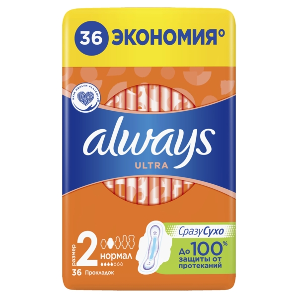 Гігієнічні прокладки Always Ultra Normal Plus, 36 шт. - Pampik - 2