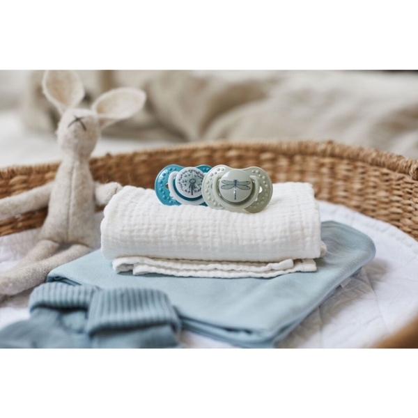 Пустушка силіконова симетрична Lovi Botanic Boy, 0-3 міс., 2 шт. (22/869boy) - Pampik - 7