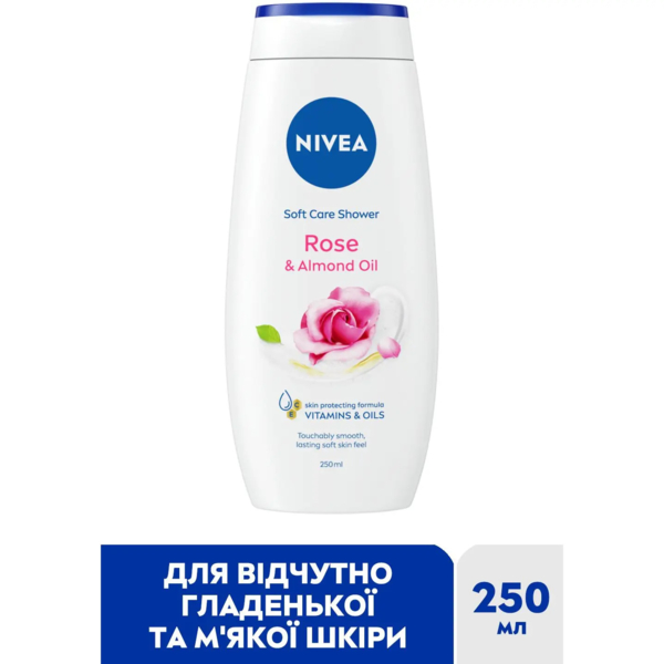 Гель-догляд для душу Nivea Крем та Троянда, 250 мл - Pampik - 3