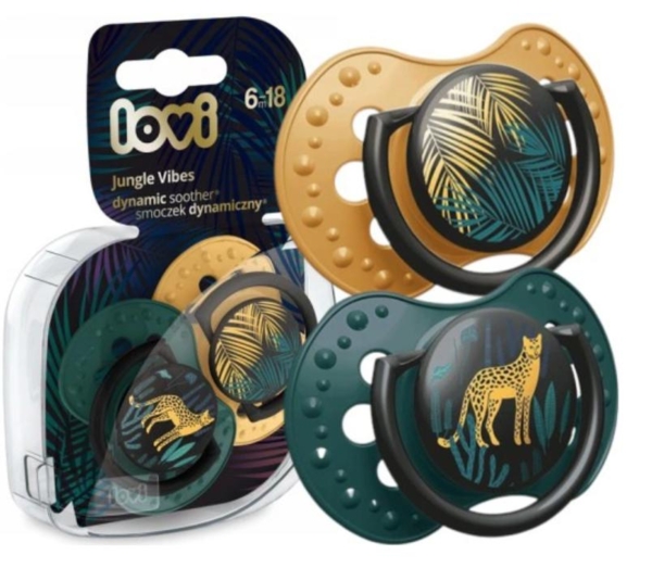 Пустушка силіконова Lovi Jungle Vibes Boy, динамічна, 6-18 міс, 2 шт. (22/903boy) - Pampik - 3
