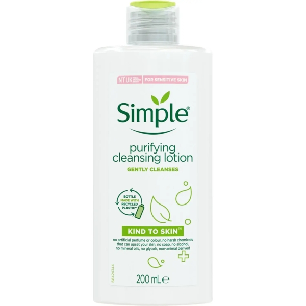 Очищаючий лосьйон Simple Kind to Skin, 200 мл - Pampik