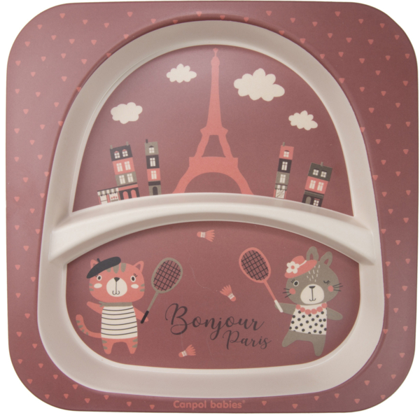 Набір посуду Canpol babies Bonjour Paris, 5 предметів, червоний (9/227_red) - Pampik - 3