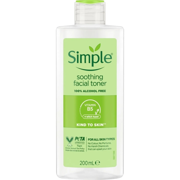 Заспокійливий тонік для обличчя Simple Soothing Facial Toner, 200 мл - Pampik