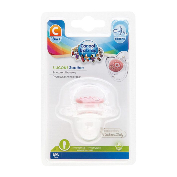 Силіконова симетрична пустушка Canpol babies Newborn Baby 18+ міс., рожевий (22/582_pin) - Pampik - 2